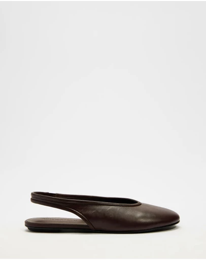 Atmos&Here - Marlowe Leather Sling Back Ballet Flats