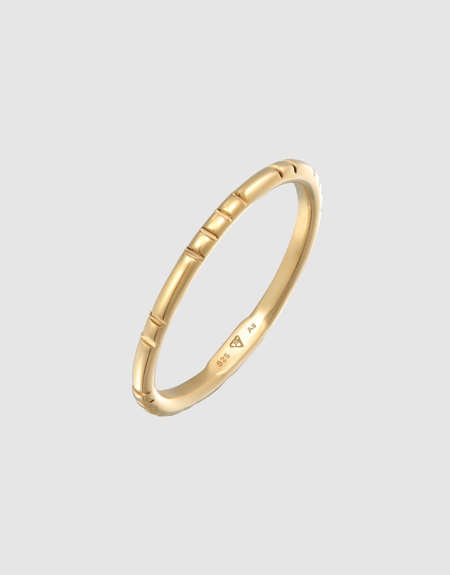 Elli Jewelry - Filigree Stacking Ring in Gold-Plated 925 Silver
