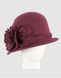 Max Alexander - Winter Felt Wine Cloche Hat