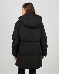 All About Eve - Elevate Long Puffer Jacket Black