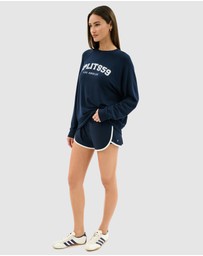 Splits59 - Andie Oversized Fleece Varsity Graphic Sweatshirt
