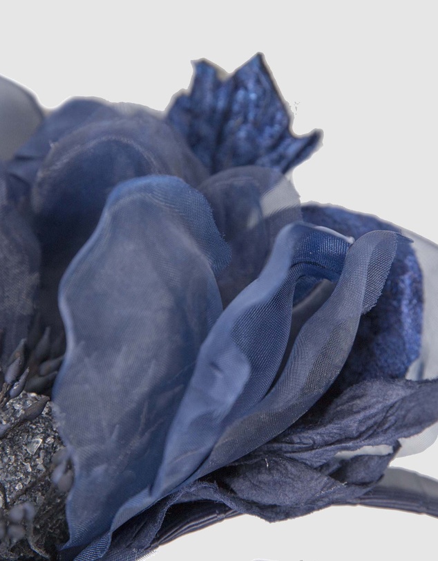 Fillies Collection - Large Navy Flowers Headband