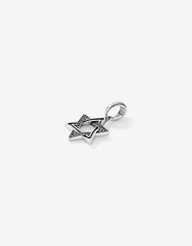 Michael Hill - 0.11 Carat TW Black Diamond Star of David Pendant in Sterling Silver