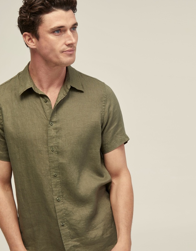 Oxford - Leyton Pure Linen Short Sleeve Shirt