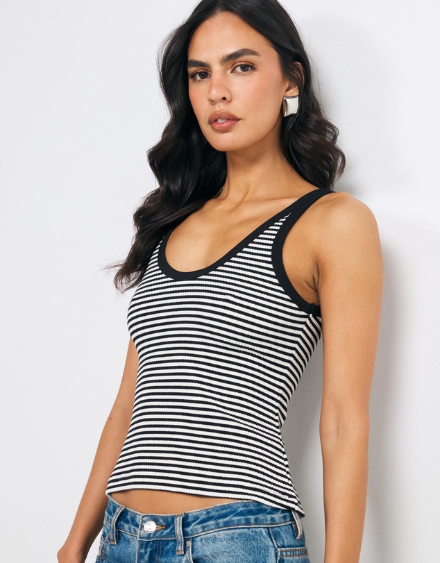 AERE - Cotton Stripe Tank