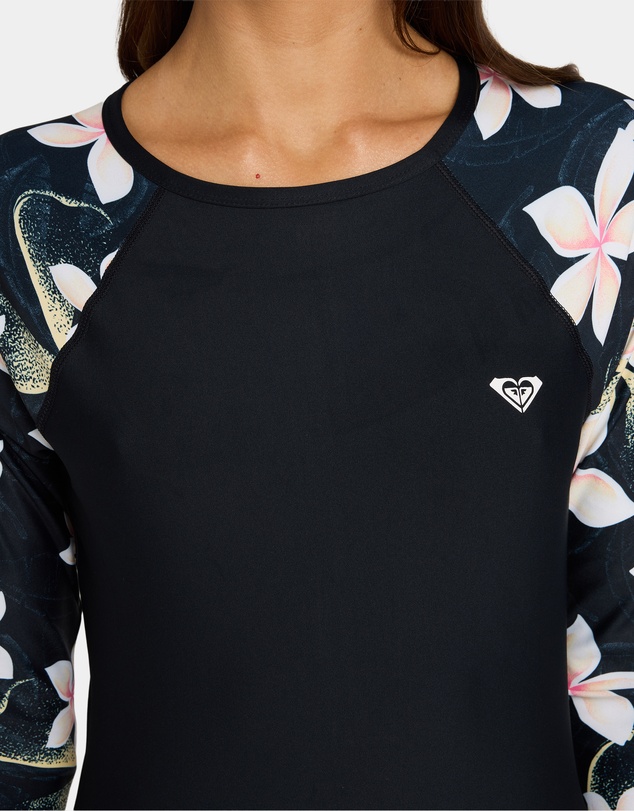 Roxy - Womens Basic Mix Long Sleeve One Piece Swimsuit