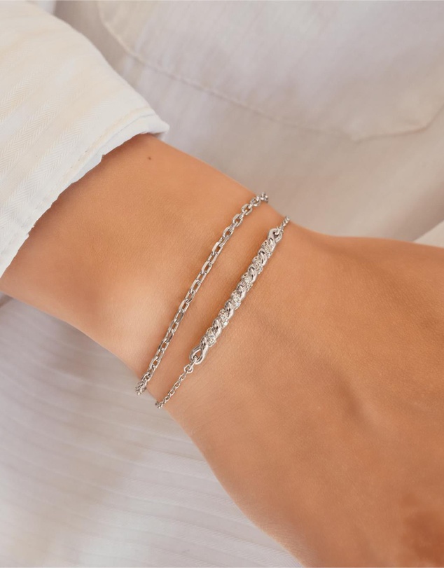 Ania Haie - Ania Haie Silver Twisted Bar Bracelet
