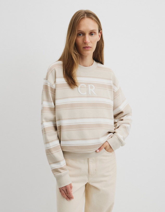 Country Road - Australian Cotton Stripe Country Road Logo Sweat