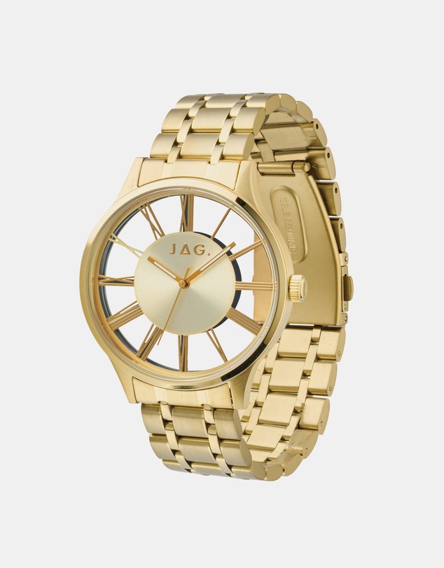 Jag - Gerroa Mens Gold Dial 43mm Gold Watch