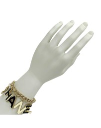 Pre-Loved by Azura Reborn - Pre-Loved CC Gold Plated Lacquered Logo Letter Charms Chain Bracelet