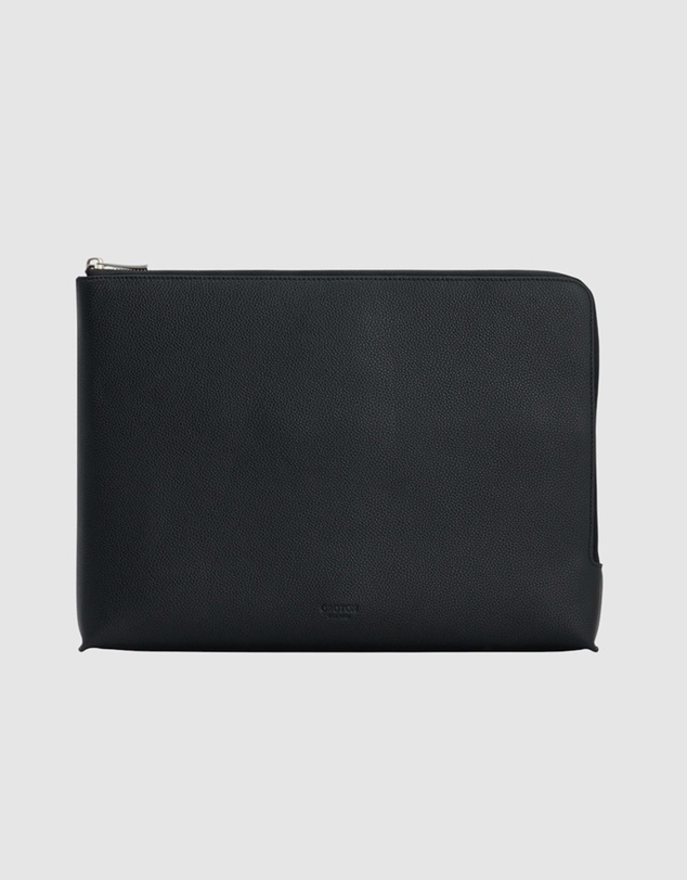 Oroton - Oscar 15 Inch Laptop Organiser Pebble