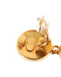 Pre-Loved by Azura Reborn - Pre-Loved CC Gold Plated Faux Pearl Drop Clip On Earrings