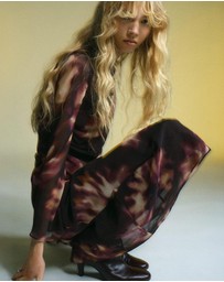 M.N.G - Tie-Dye Ruched Dress