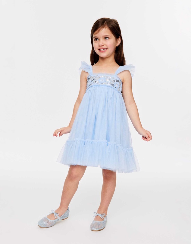 Cotton On Kids - Floral Flutter Sleeve Dress Up Dress