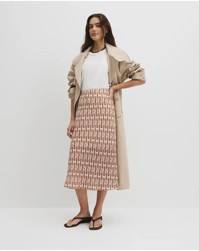 Country Road - Print Bias Midi Skirt