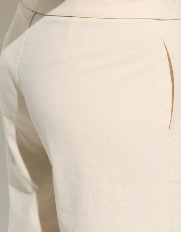 Dazie - Emmet Foldover Waistband Linen Blend Pants