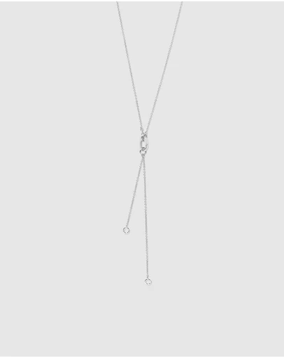Wanderlust + Co - Lariat Silver Necklace