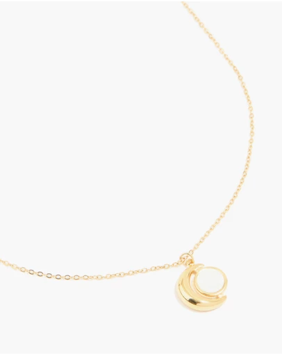 Lovisa - Waterproof Gold Plated Stainless Steel Full & Crescent Moon Phase Necklace