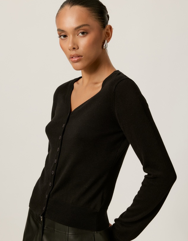 Tussah - Simone Cotton Blend V-Neck Knit Cardigan