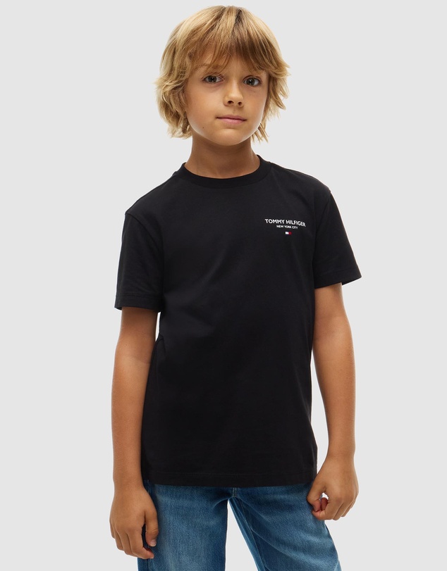 Tommy Hilfiger - Boys 8-16 Logo Jersey Crew Neck T-Shirt - Teens