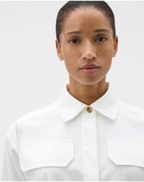 Oroton - Button Detail Shirt Dress