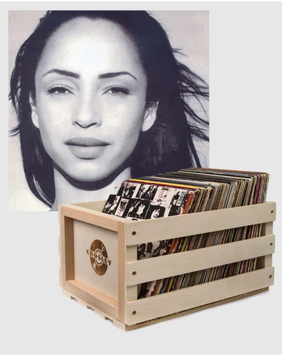 Sony Music - Crosley Record Storage Crate Sade The Best Of Sade Vinyl Album Bundle