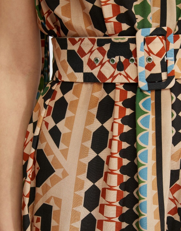 Oxford - Samina Printed One-Shoulder Dress
