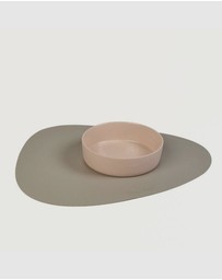 Lilly + Dash - Dog & Cat Asymmetric Placemats - Sand & Slate