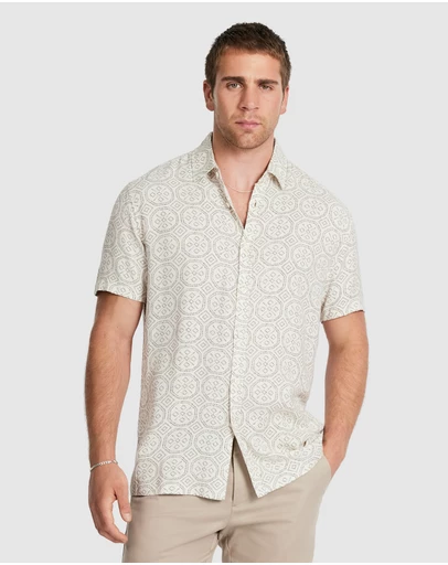 Tarocash - Bayan Textured Geo Shirt