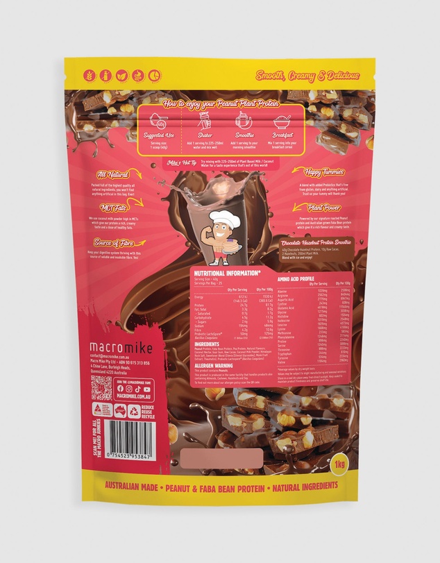 Macro Mike - Chocolate Hazelnut Peanut Plant Protein - 1kg