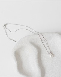 The White Collection - Anna - Minimal Silver Bridal Necklace