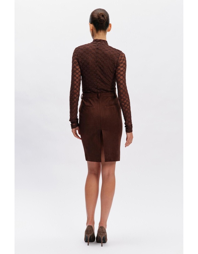Bardot - Vanessa Faux Suede Midi Skirt