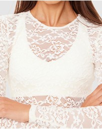 The Upside - Lyon Rosa LS Top