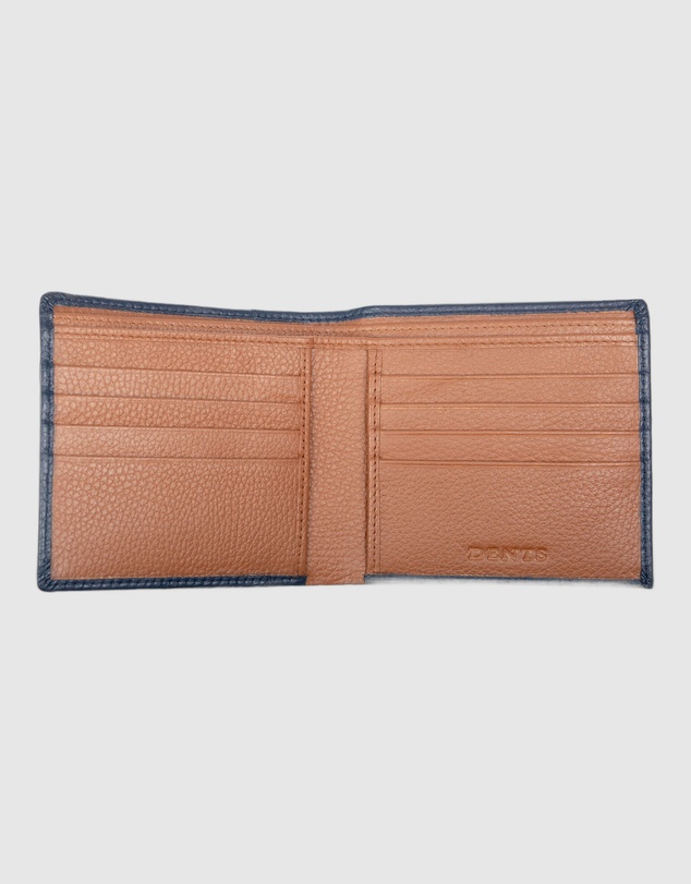 DENTS - Slim Two-Tone Pebble Grain Leather Bifold Wallet with RFID Blocking