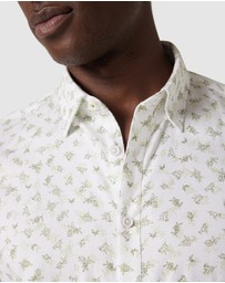Politix - Textured Floral Long Sleeve Shirt