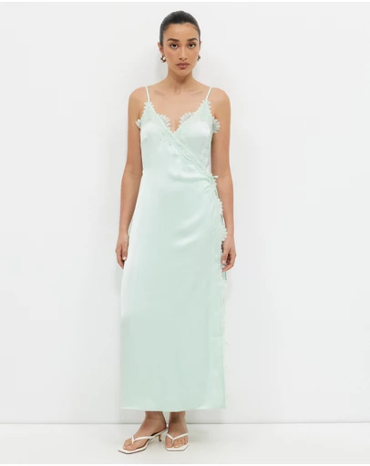 Calli - Union Satin Wrap Dress