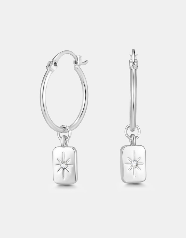 Mestige - True North Earrings - Silver Plated