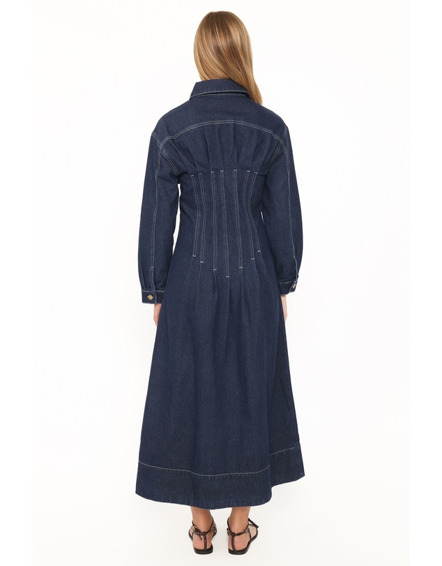 Petal & Pup - Karlen Denim Maxi Dress - Indigo