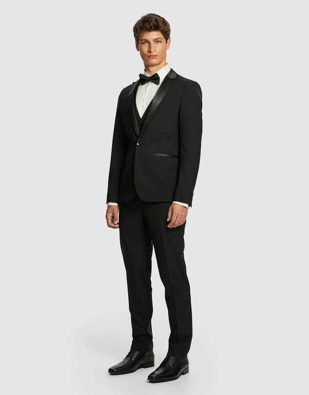 yd. - Seville Slim Tuxedo Wool Blend Suit Jacket