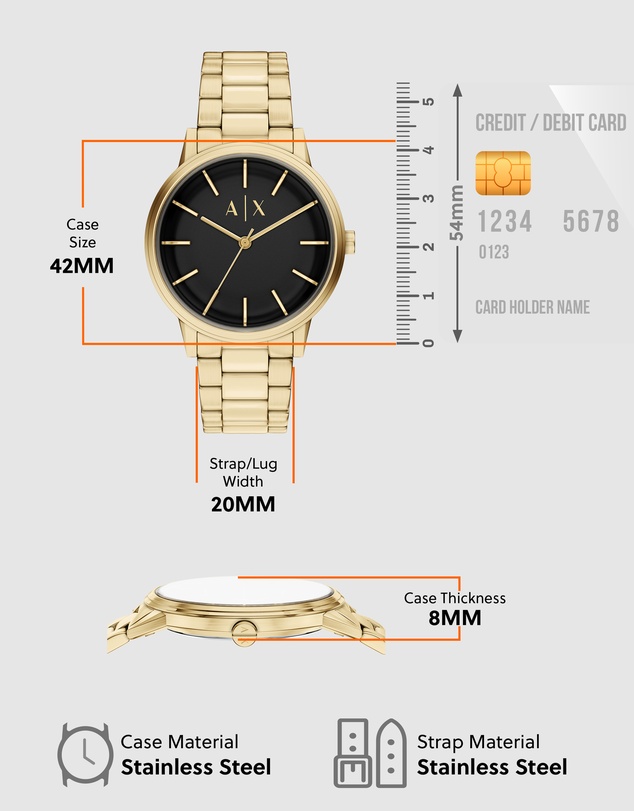 Armani Exchange - Gold Tone Analogue Watch