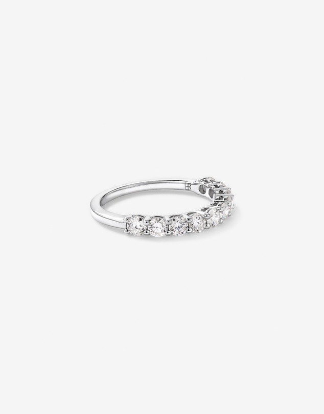 Michael Hill - 1.00 Carat TW Round Brilliant Laboratory-Grown Diamond Wedding Band in 14kt White Gold
