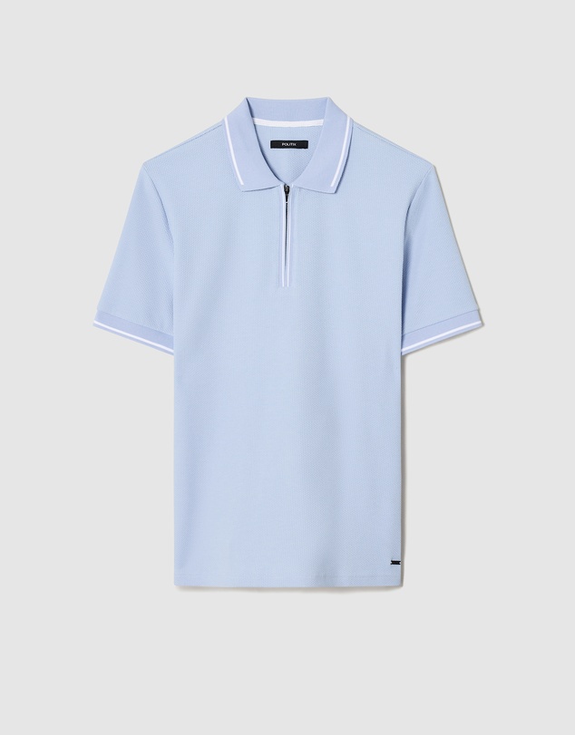 Politix - Morgan Textured Zip-up Polo