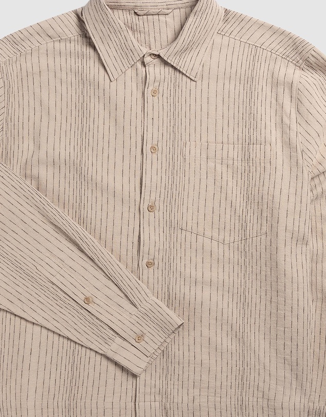 Percival - Leland Cuban Boxy Long Sleeve Shirt