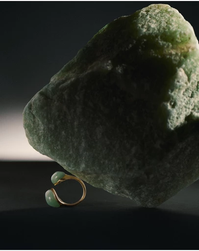 PDPAOLA - Green Aventurine Gravity Ring
