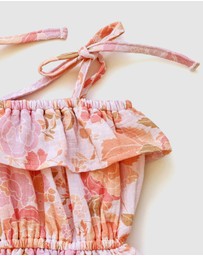 WITH LOVE FOR KIDS - Cotton Muslin Ruffle Playsuit - Babies