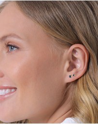 Elli Jewelry - Earrings Set with Circle Crystals 925 Sterling Silver Gold-plated