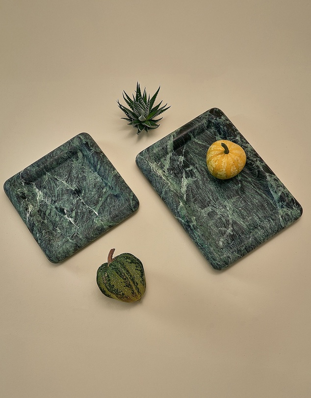 Black Blaze - Halo Square Marble Tray
