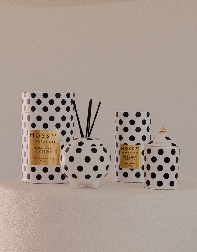 Moss St Fragrances - Midnight Blossom Ceramic Candle 360g