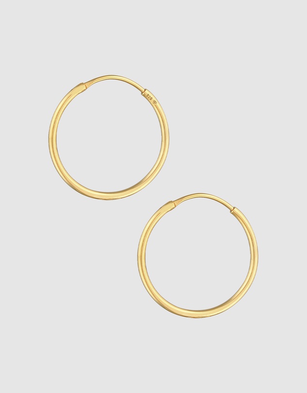 Elli Jewelry - Minimalist Hoop Earrings in Gold-Plated 925 Silver