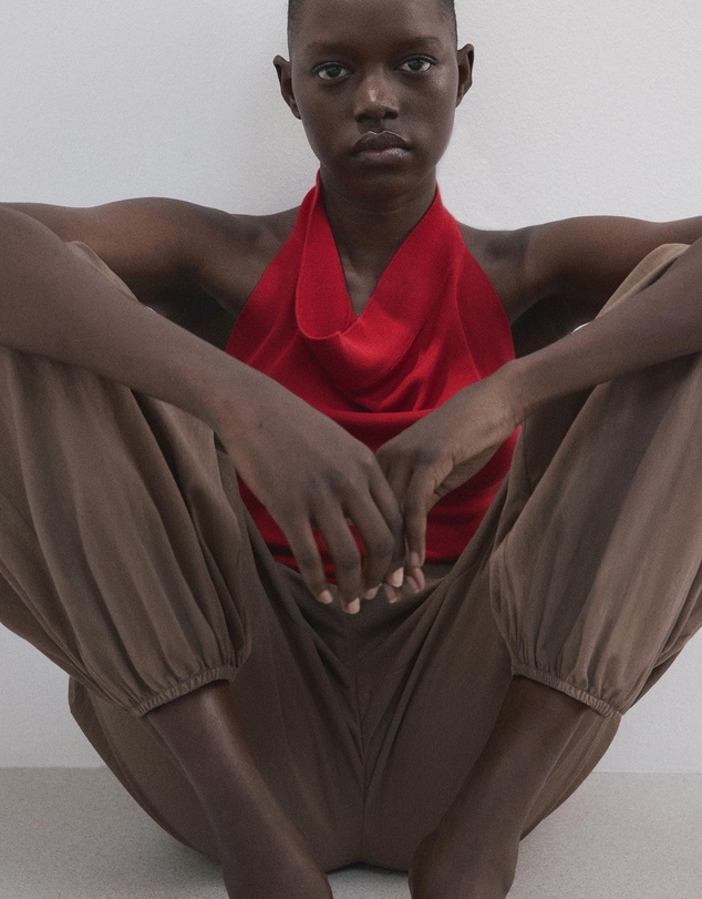 M.N.G - Halter-Neck Lyocell Top